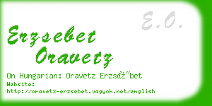 erzsebet oravetz business card